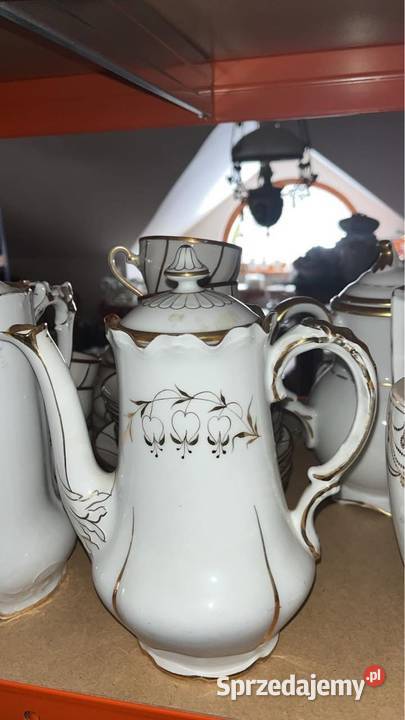 Dzbanek Secesja Z 3 kwiatkami na gałązce Gdańsk