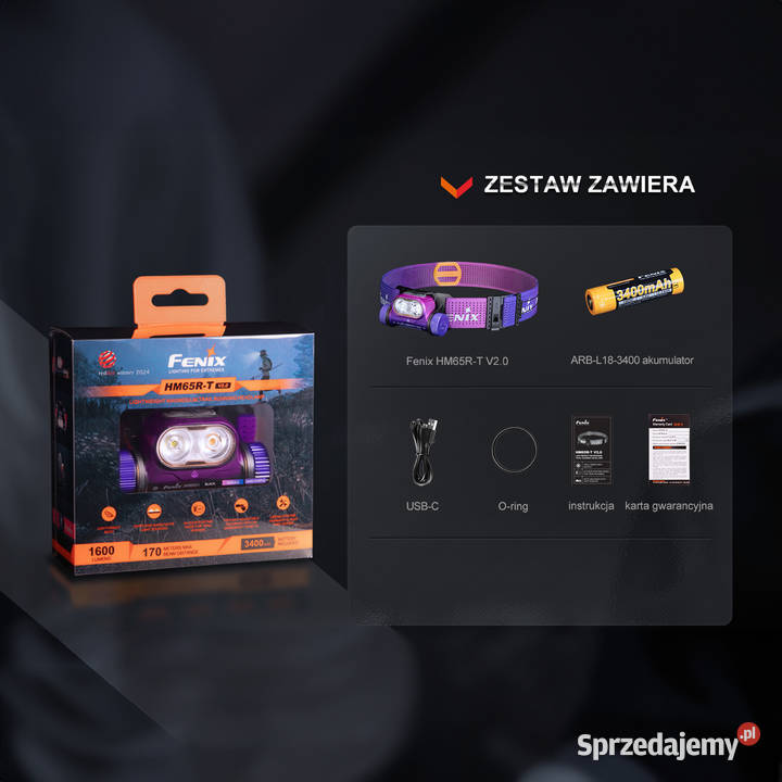 Latarka czołowa Fenix HM65RT V20 nebula Latarki i oświetlenie Warszawa