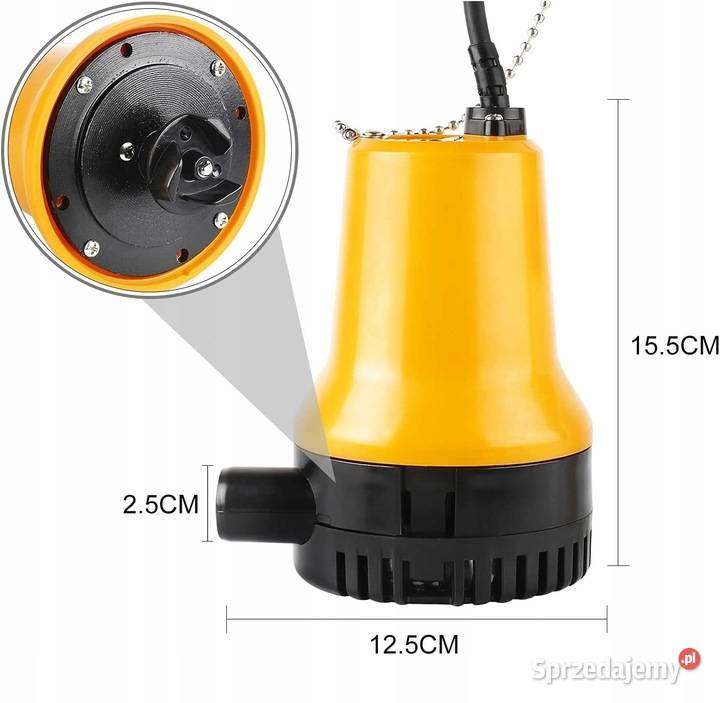 POMPA niskie zanurzenie 12V 3600LStawBasenbrudna Łódź