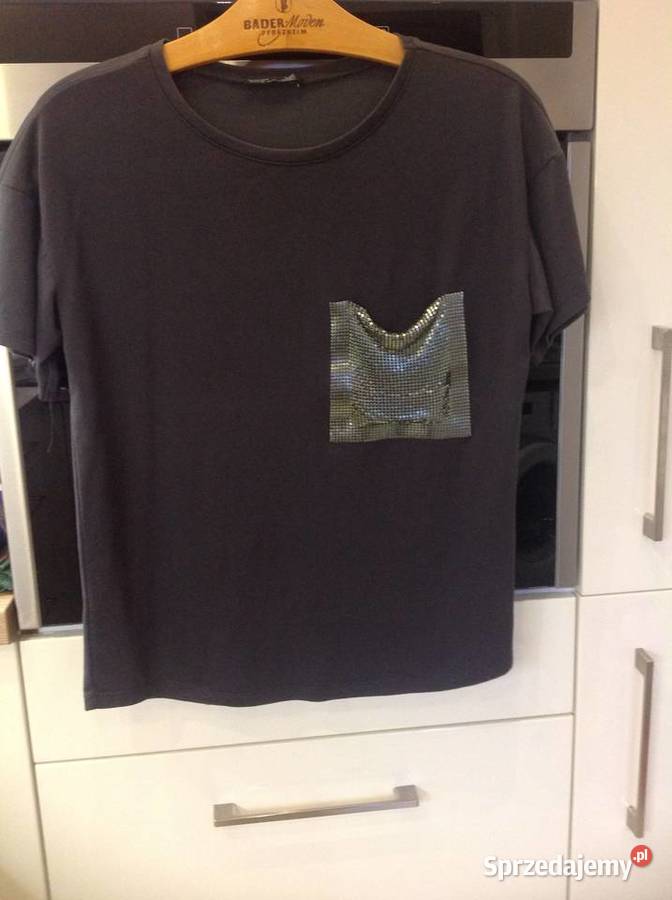 T shirt Koszulka Grafitowa Damska S Kieszeń Nowa Sól