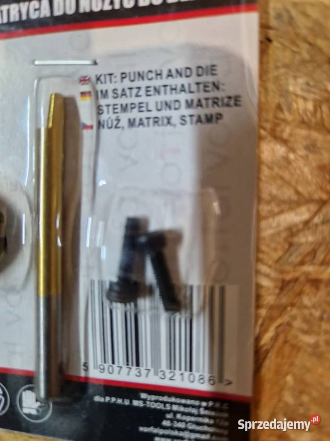 STEMPEL NOŻYC DO BLACHY Z MATRYCĄ Głogowa