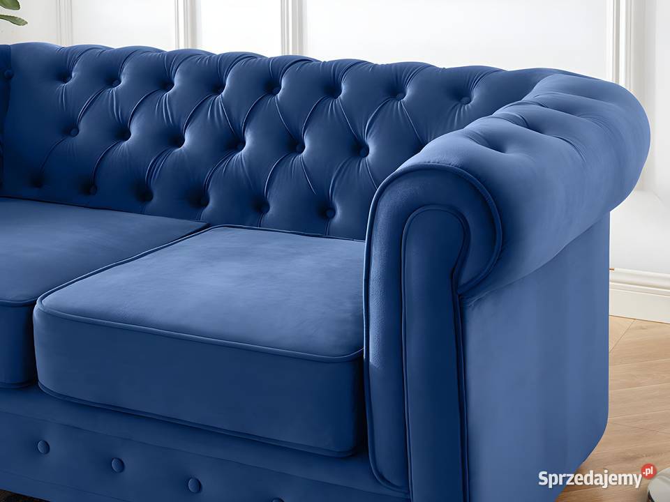 Kanapa 3 i 2 osobowa CHESTERFIELD WELUR w Komplety wypoczynkowe Olsztyn