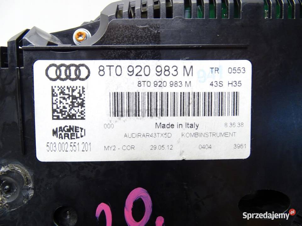 LICZNIK ZEGARY 8T0920983M 20 TDI CGL AUDI A5 8T