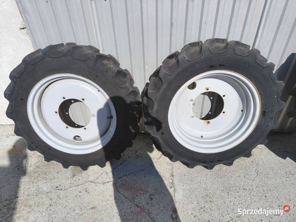 Koła 38085 r30 i 25085 r24 komplet opony felgi Uniejów sprzedam
