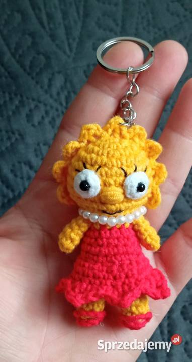 Lisa Simpson na szydełku brelok zawieszka