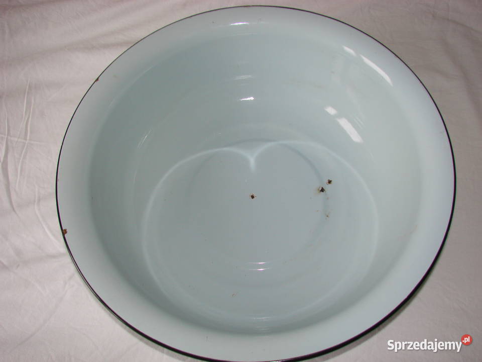duża emaliowana miska PRL pomorskie Pruszcz Gdański