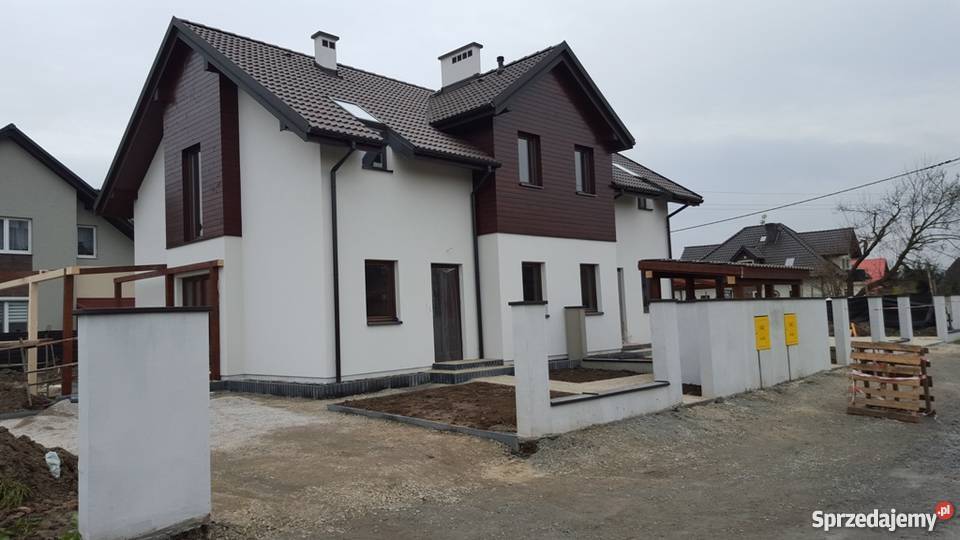 Dom w Zabudowie Bliźniaczej Brzezie Gm Zabierzów betonowe sprzedam