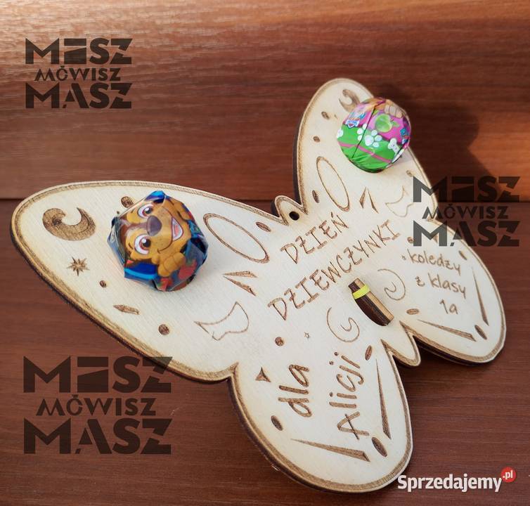 Motylek z lizakami na dzień dziewczynki plus Racot