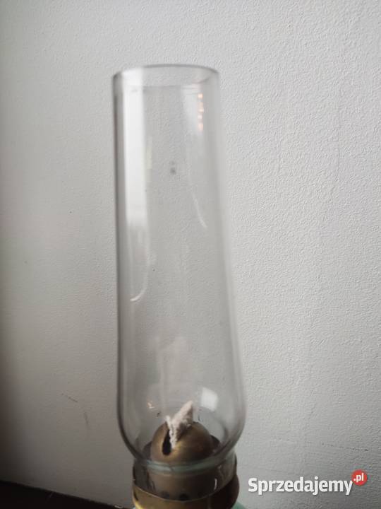 Szklana francuska stara lampa naftowa 3 Antyki małopolskie Kraków