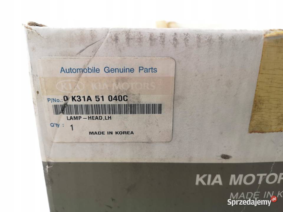 LAMPA LEWY PRZÓD KIA RIO 20002005 ORYGINAŁ ASO sprzedam