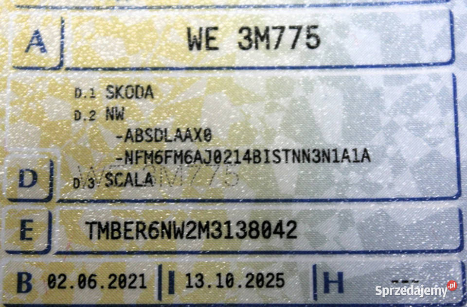 koda Scala Ambition Gwarancja FV23 SalonPL 110 wspomaganie kierownicy Sokołów