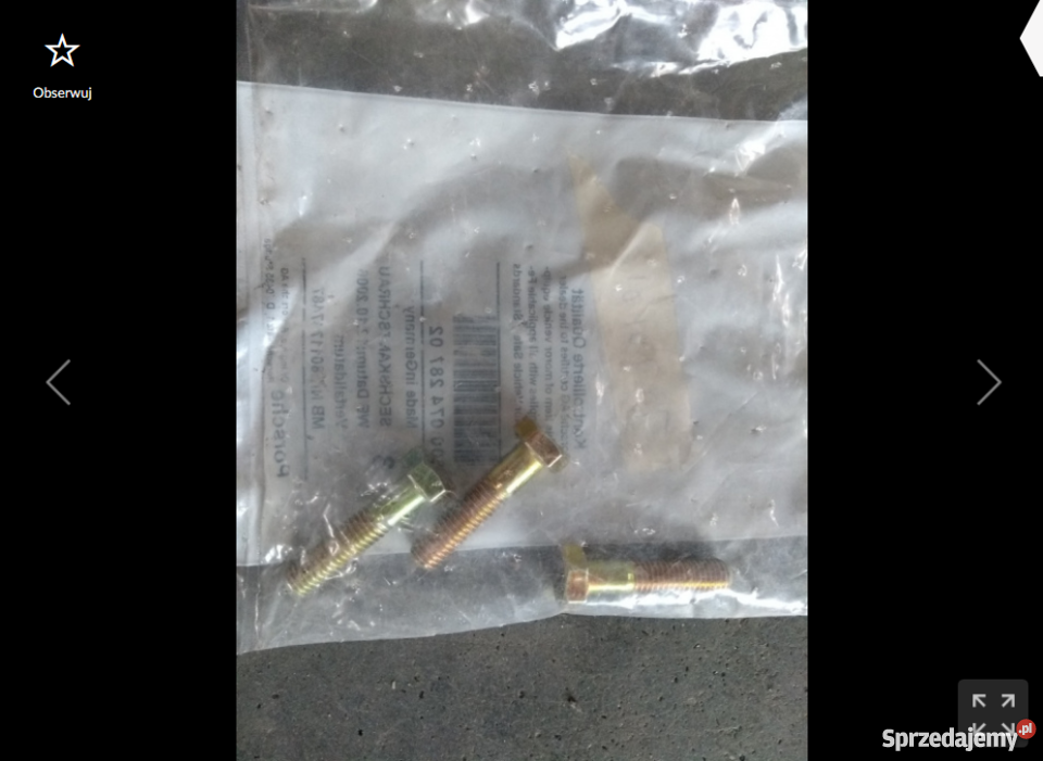 Śruba kolektora katalizatora Porsche 996 komplet Pilzno sprzedam