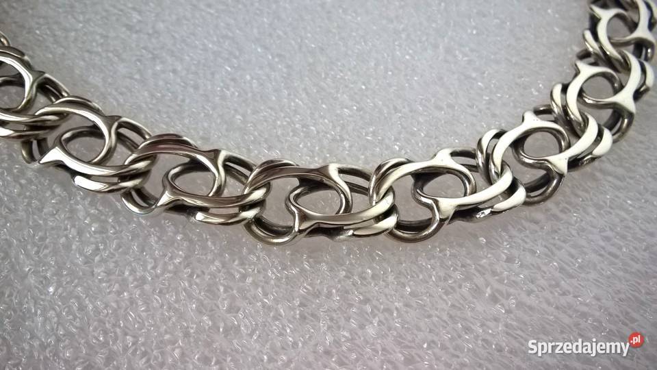 Srebrny łańcuch szeroki BISMARCGARIBALDI srebrne Rzeszów