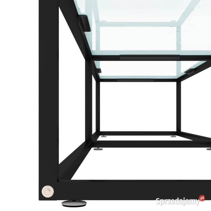 Szafka pod TV biały marmur 200x40x405 szkło mazowieckie