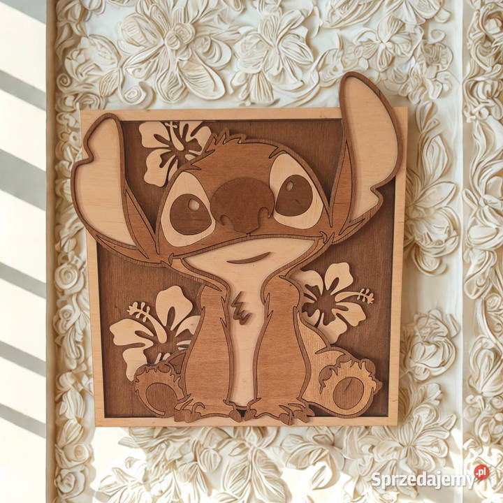 Stitch 3D z drewna 24 Warstwowy obraz handmade łódzkie Bełchatów