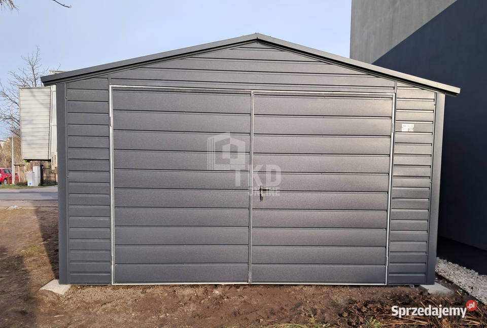 Schowek domek ogrodowy 4x6m Brama dwuskrzydłowa