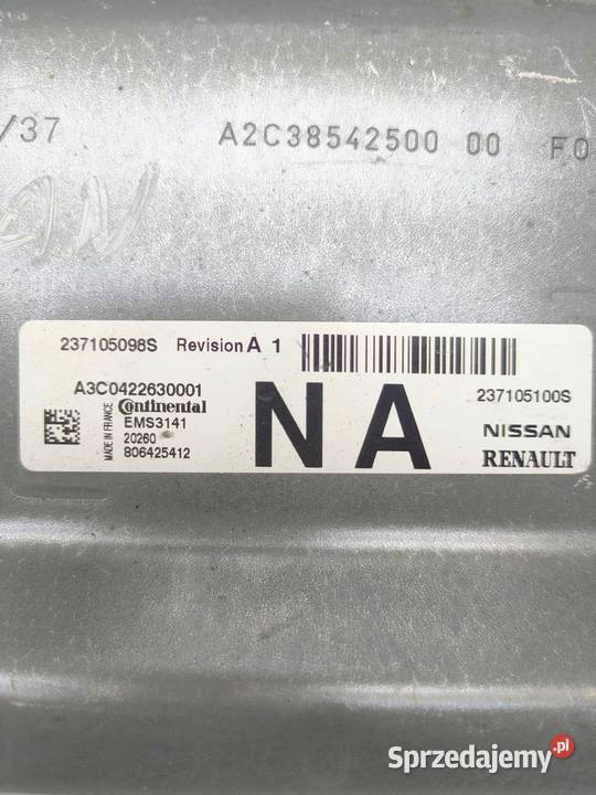 DACIA DUSTER II STEROWNIK KOMPUTER SILNIKA