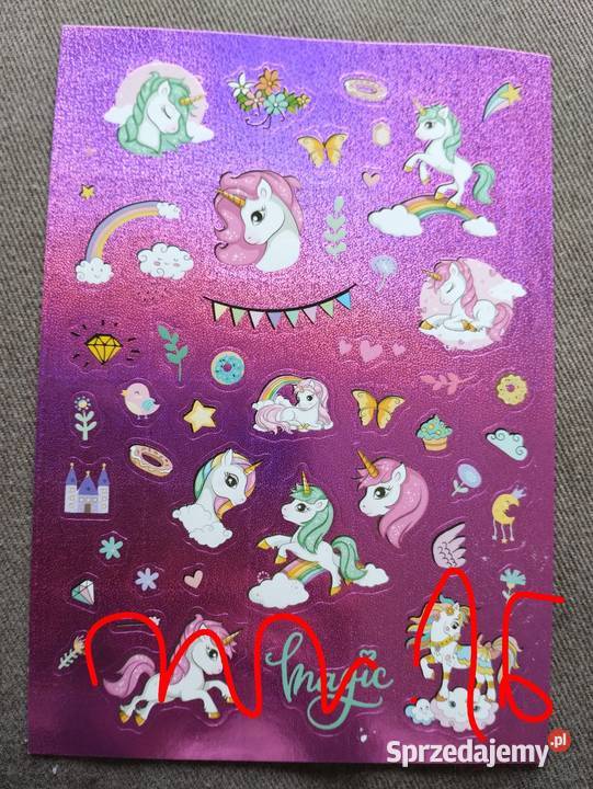 Jednorożce naklejki Siemiatycze sprzedam