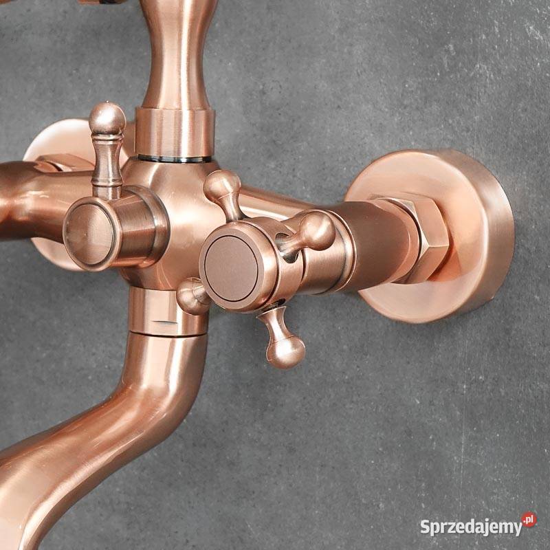 Bateria wannowa ścienna różowe złoto COPPER 1 świętokrzyskie Chmielnik sprzedam