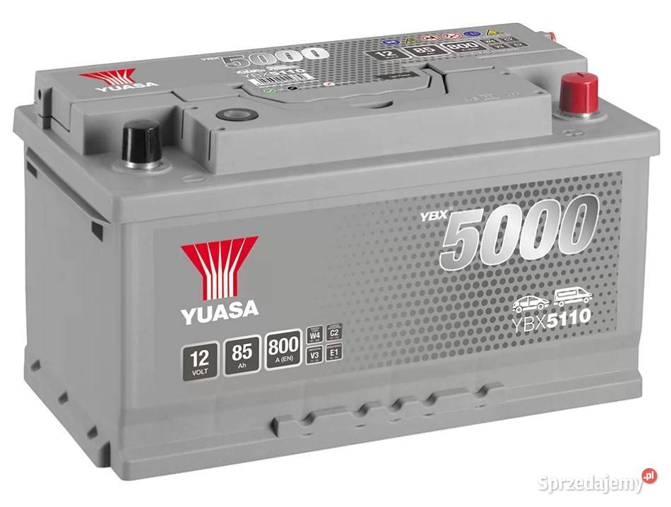 Akumulator Yuasa Silver 12V 85Ah 800A Prawy Plus