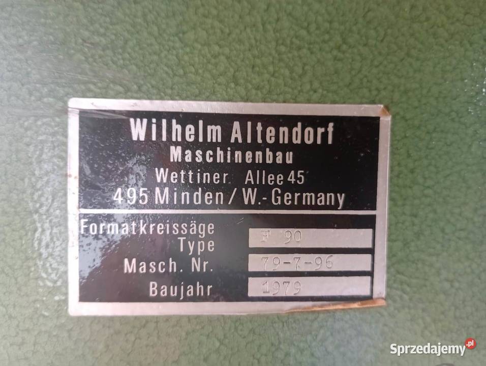 Piła formatowa ALTENDORF F90