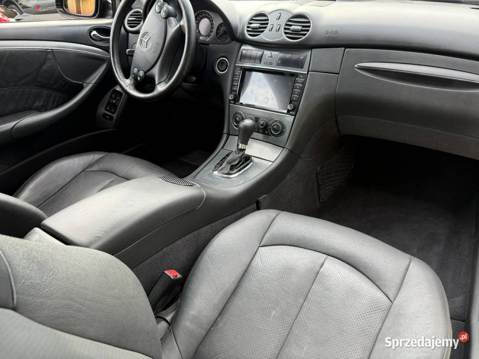 Mercedes CLK 200 czarna na czarnych felgach W209 gniazdo AUX Poznań