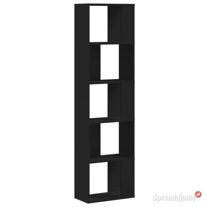 5poziomowy regał na książki czarny 45x235x1625 Warszawa