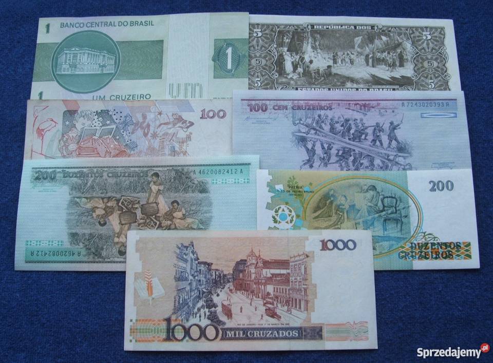 BRAZYLIA Kolekcjonerskie Banknoty Zestaw 7 sztuk Katowice