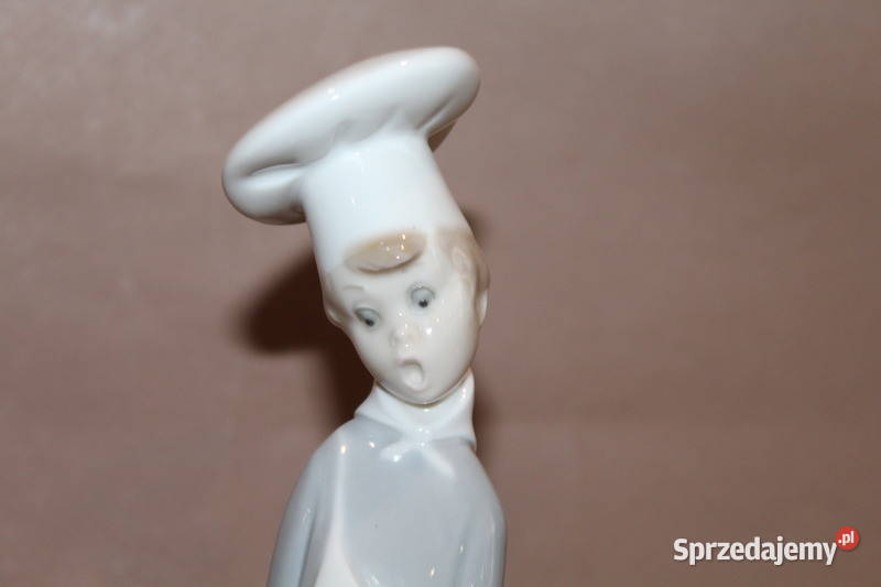 Figurka kucharza ze świnką Lladro wys 25 276 Szczecin