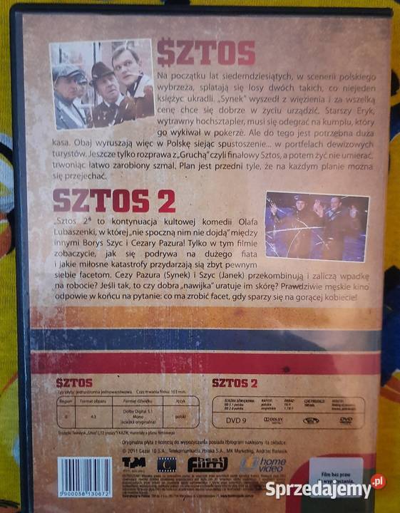 DVD SztosSztos 2 śląskie Dąbrowa Górnicza sprzedam