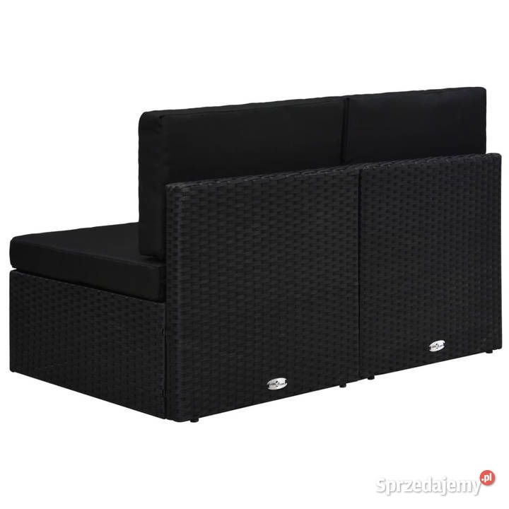 Sofa modułowa 2osobowa rattan PE czarna WM49503 Warszawa