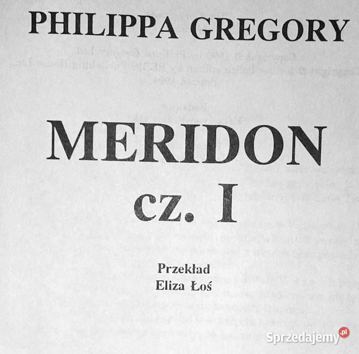 Meridon Tom 12 Philippa Gregory Pozostałe Chełm sprzedam