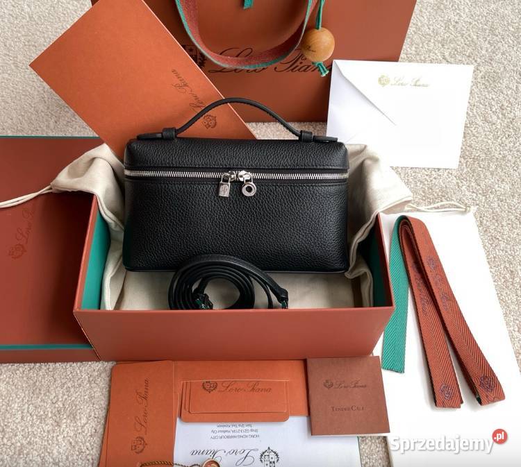 Premium Loro Piana Torebka L19 w pudełku czarna Do ręki  sprzedam