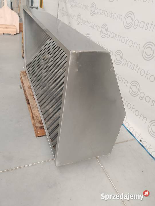 Okap przyścienny trapezowy z łapaczami 170x80x45 Wrocław