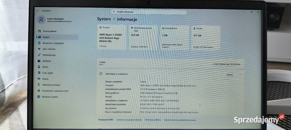 Laptop Lenovo Bieruń sprzedam
