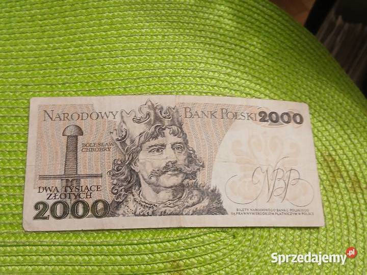 banknot polski 2000 złotych z 1979r podlaskie Łomża