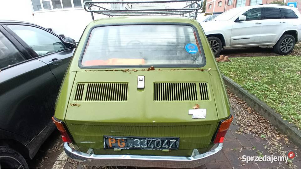Fiat 126 1974r Rejestracja na białe i żółte Kielce
