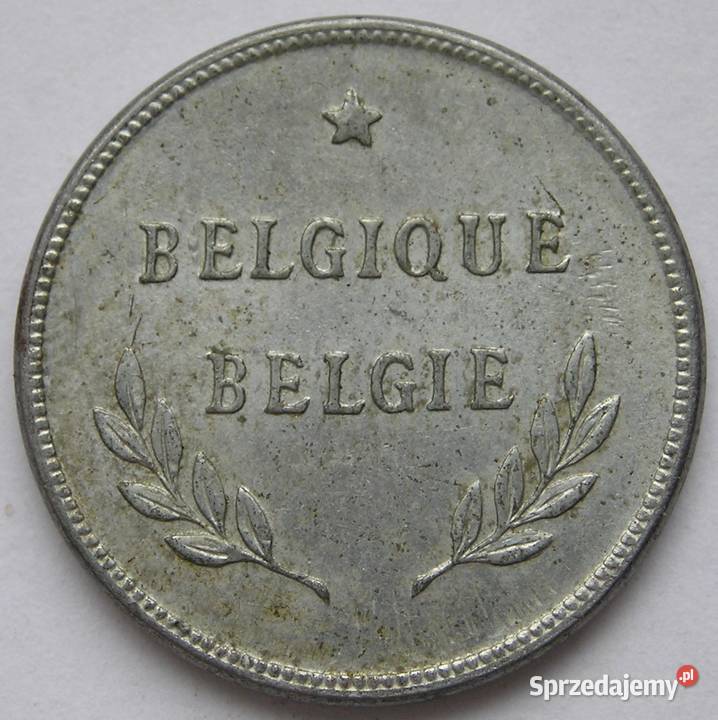 BELGIA 2 FRANKI 1944 STAN MENNICZY Numizmatyka łódzkie Łódź