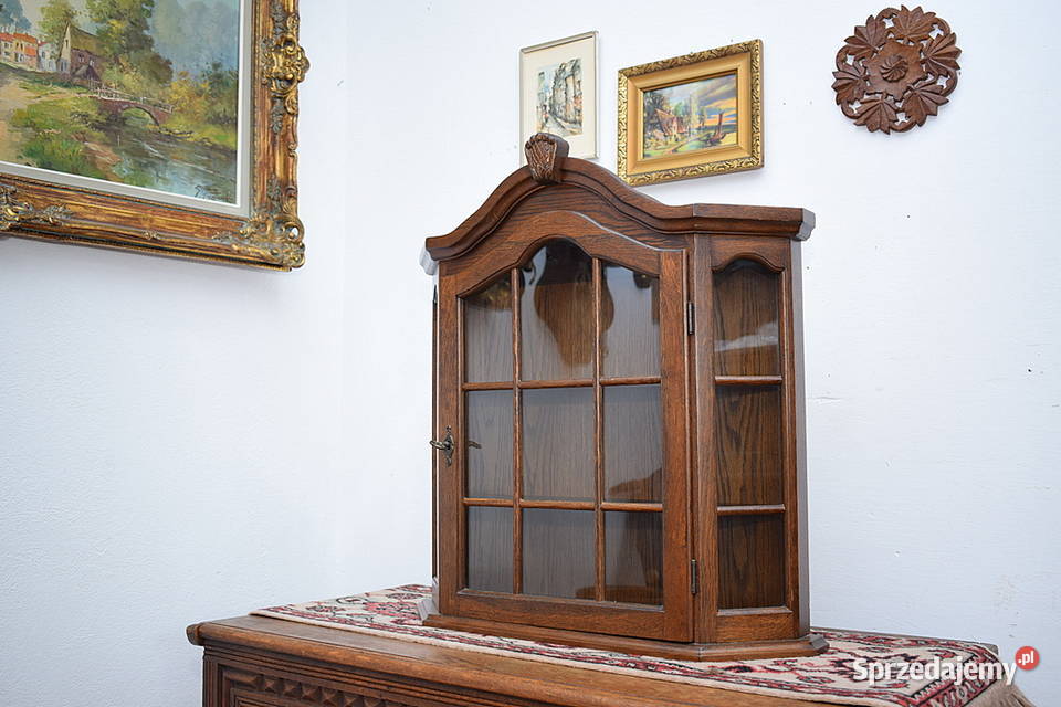 Witrynka wisząca dębowa witryna szafka wysyłam