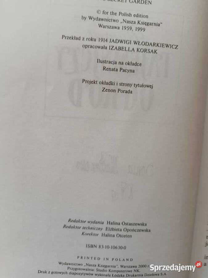 Tajemniczy ogród książki Warszawa księgarnia Rok wydania 2018