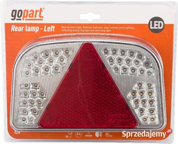 Lampa tylna przyczepy LED prostokątna 12V lewa Rok produkcji 2025 sprzedam