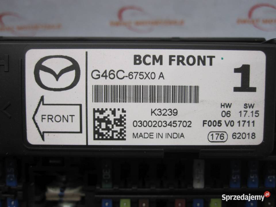 MAZDA 6 III GJ 16r moduł BCM G46C675X0A osobowe Komputery Kielce