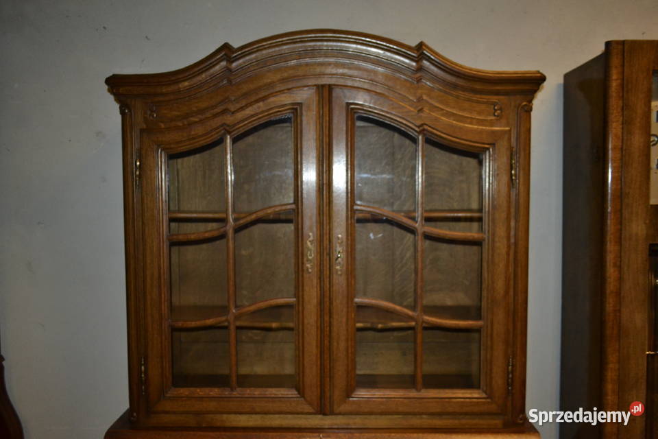 sekretarzyk z nadstawką lity dąb Będzin