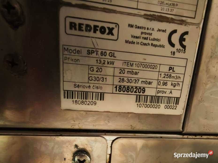 Kuchnia gastronomiczna gazowa Redfox piekarnik Gastronomia