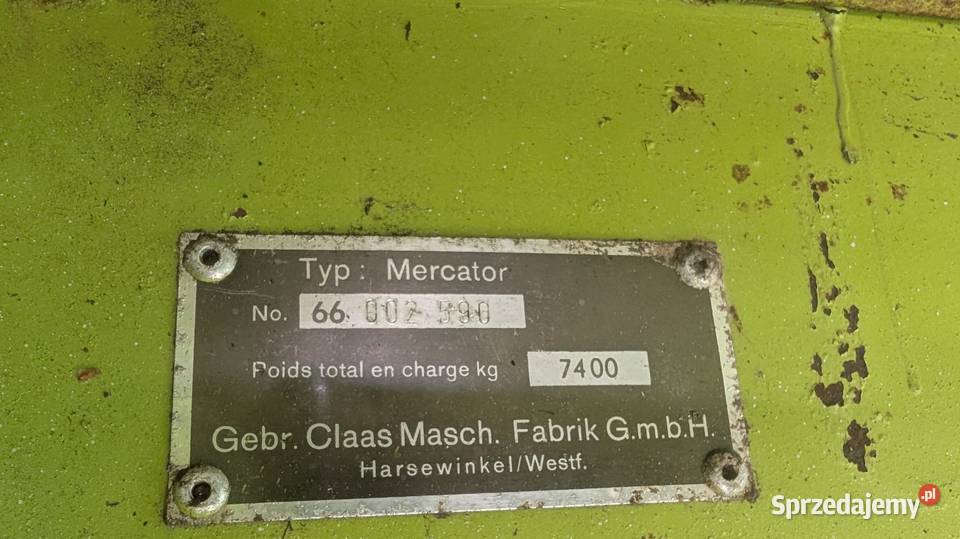 DOINWESTOWANY Claas mercator 36m wózek do hedera Zbożowe Dalików sprzedam