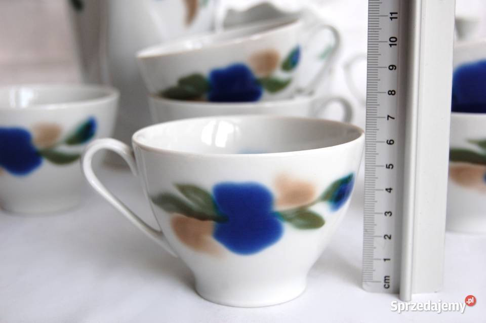 Porcelana Ćmielów Feston serwis do kawy ręcznie