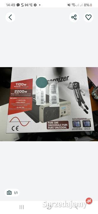 Przetwornica Energizer 1100W Pure Sine Wave mazowieckie Warka