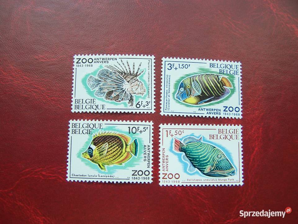 Belgia 1968 MNH Mi 152730 Fauna Ryby ZOO Tychy