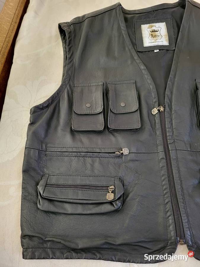 Skórzana kamizelka Rozmiar 4XL Zielona Góra