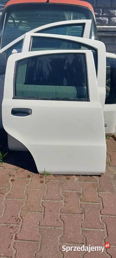 Drzwi prawy tyl Fiat Panda II LIFT 0912 białe osobowe Szczecin
